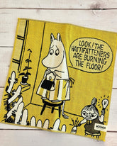 MOOMIN & HATTIFATTENERS 3層紗布手帕 黃色